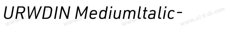 URWDIN Mediumltalic字体转换